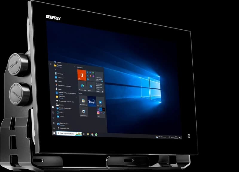 Deeprey Helm PC — marine-grade display, side profile