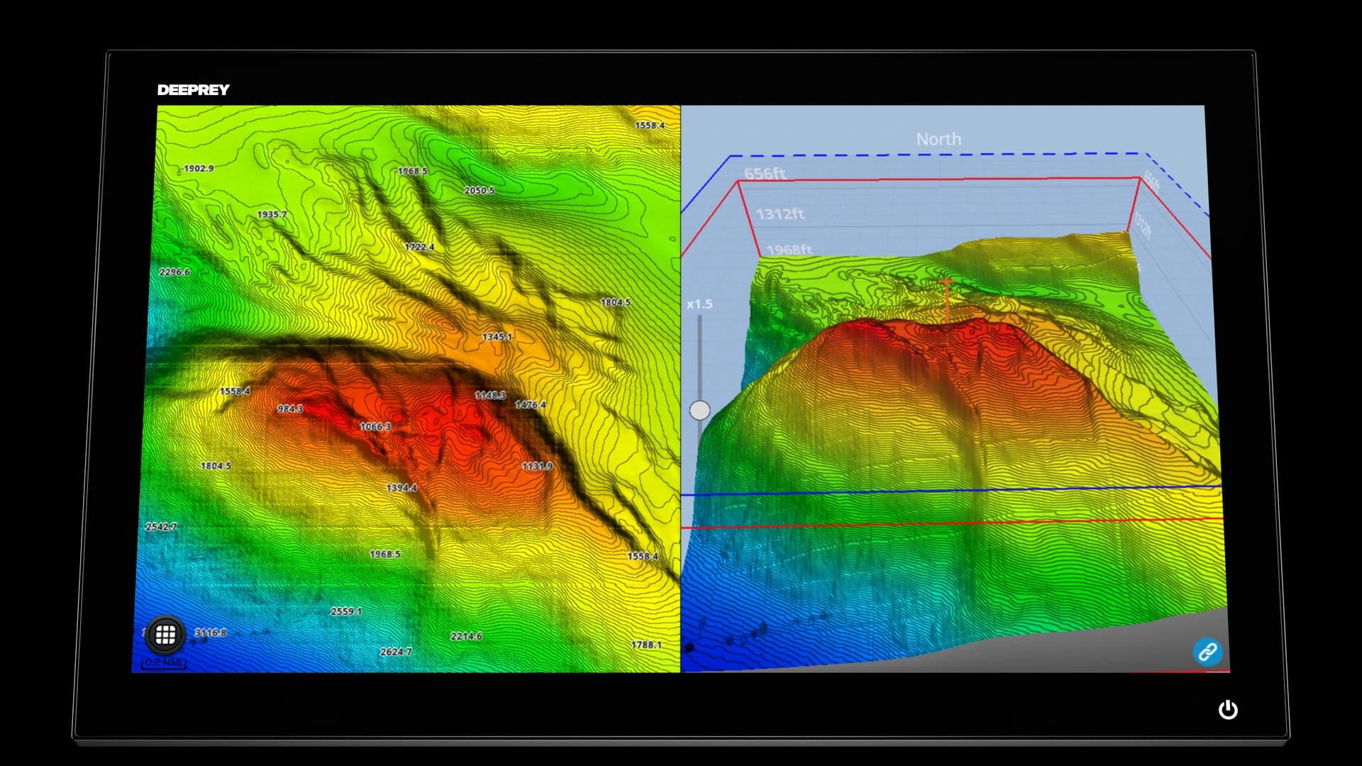 Deeprey MFD 22 — three-quarter view